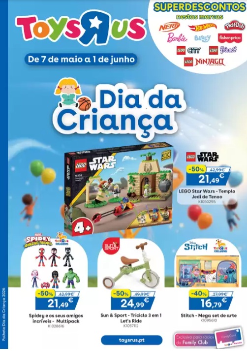 Folheto Toys R Us – Antevisão Promoções 7 maio a 1 junho