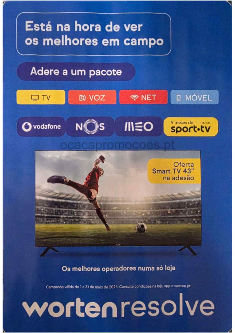 Folheto Worten Mobile: Antevisão Promoções 1 a 31 de maio