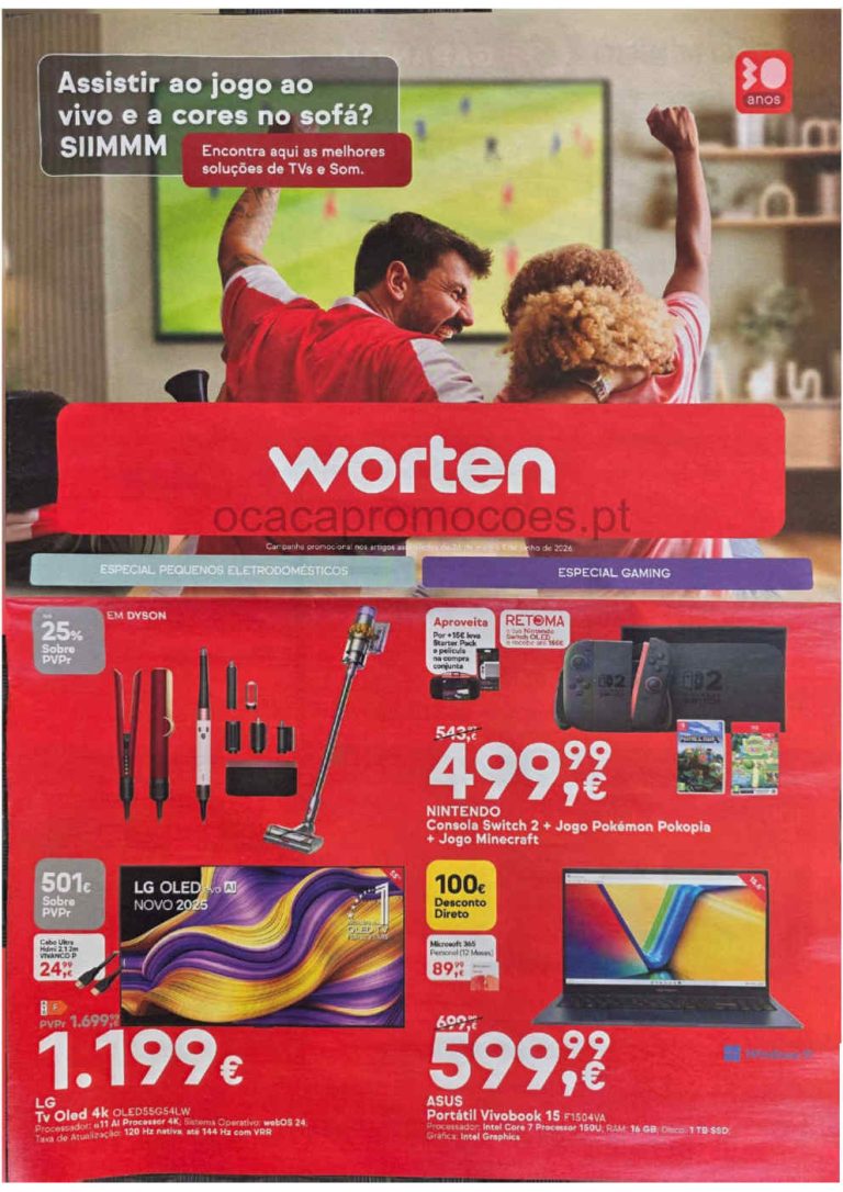 Folheto Worten – Antevisão Promoções 26 maio a 1 junho