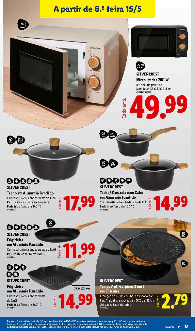 Folheto Lidl Cozinha – Antevisão bazar Promoções 15 a 21 de maio