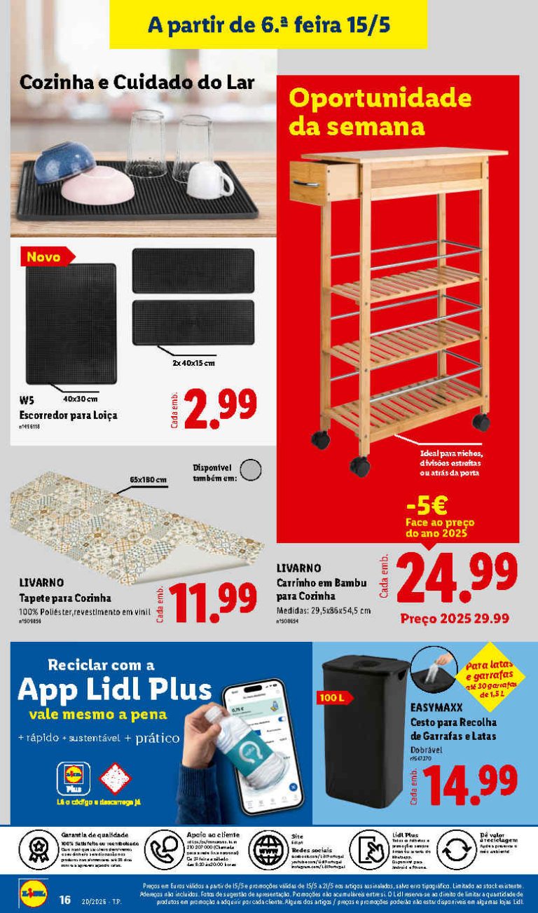 Lidl Destaques – Antevisão Bazar Promoções 15 a 21 de maio