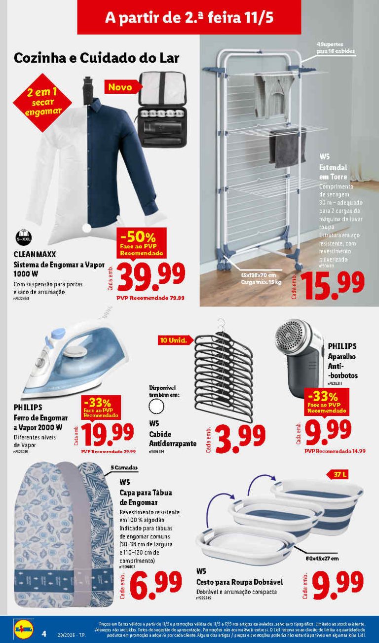 Lidl Destaques – Antevisão Bazar Promoções 11 a 17 de maio