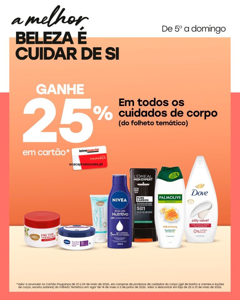 Promoções Intermarché – Especial 25% desconto 21 a 24 de maio