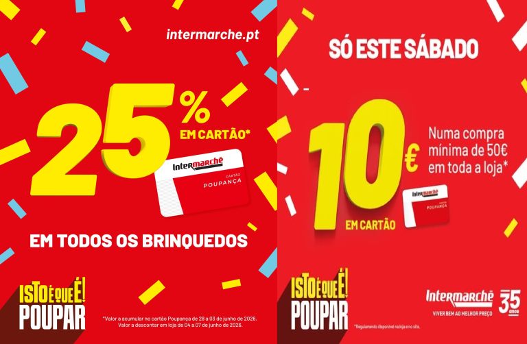 Antevisão Intermarché Fim de semana – 10€ desconto e 25% em Brinquedos