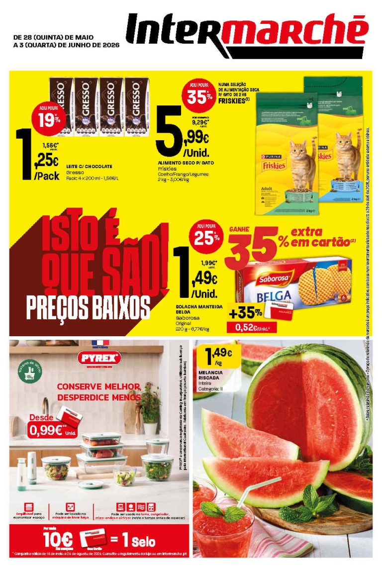 Folheto Intermarché Contact – Antevisão Promoções 28 maio a 3 junho