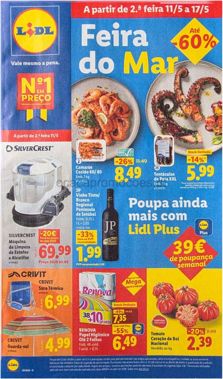 Folheto Lidl – Antevisão Promoções a partir 11 de maio