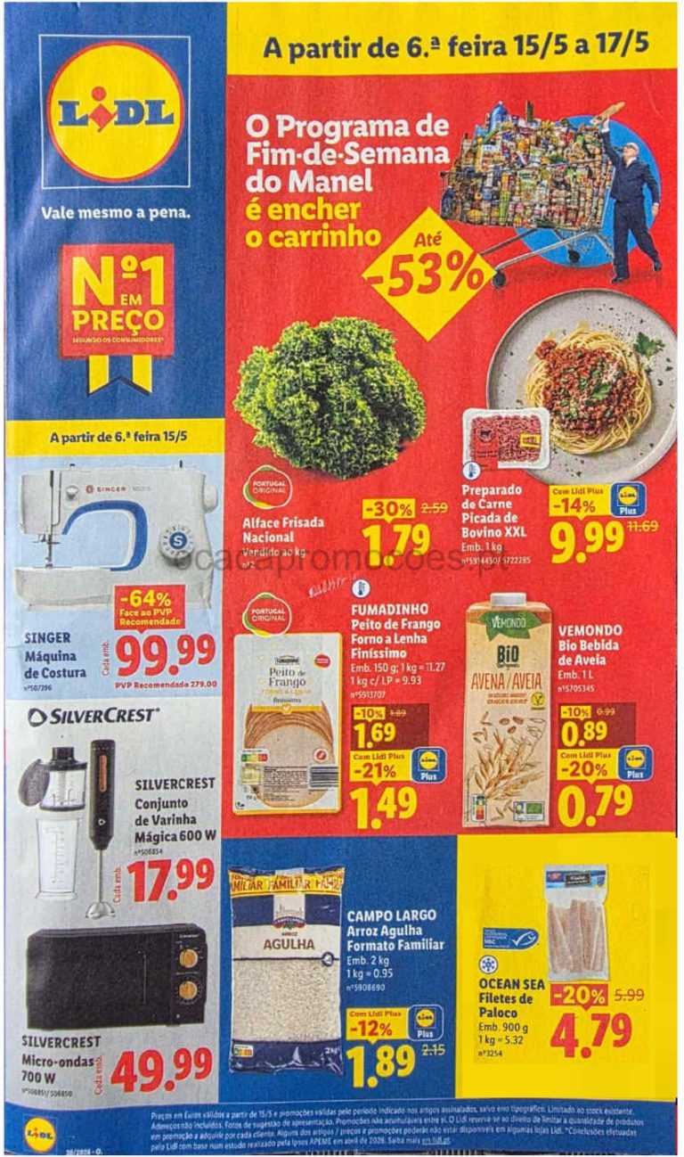Folheto Lidl – Antevisão Promoções a partir 15 de maio