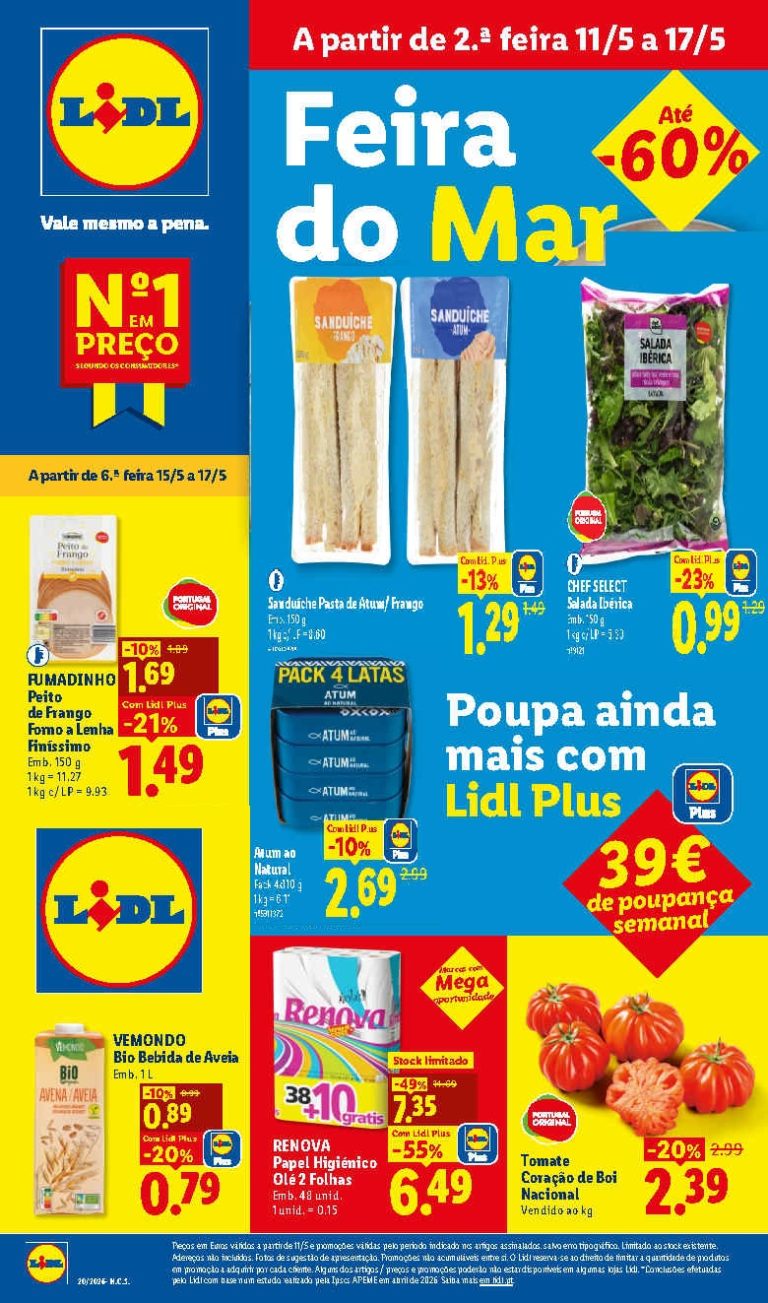 Folheto Lidl – Antevisão Promoções 11 a 17 de maio