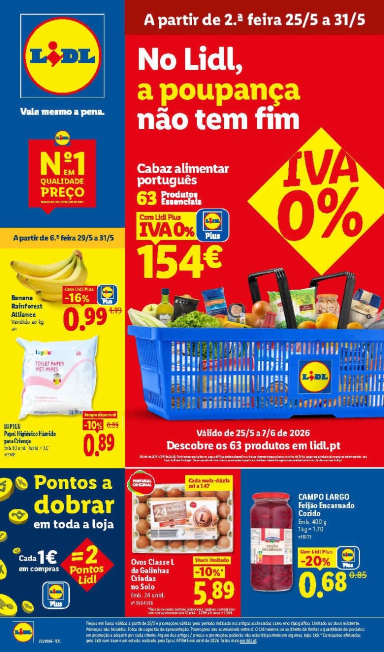 Folheto Lidl – Antevisão Promoções 25 a 31 de maio