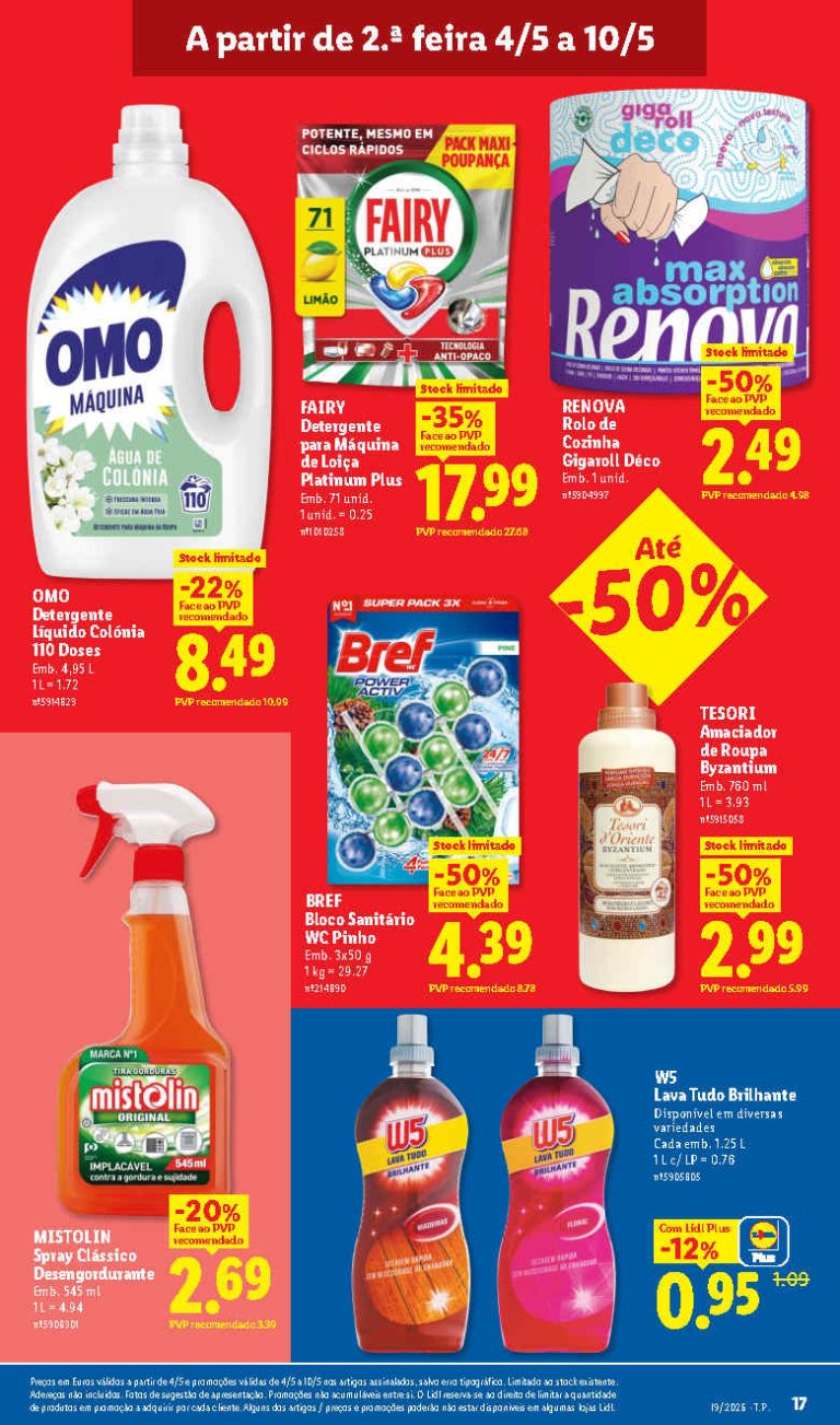 Folheto Lidl Limpeza e Beleza: Antevisão Promoções 4 a 10 de maio