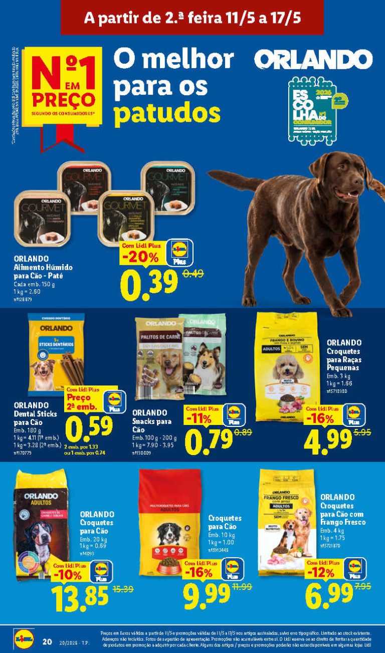 Folheto Lidl Pets – Antevisão Promoções 11 a 17 de maio