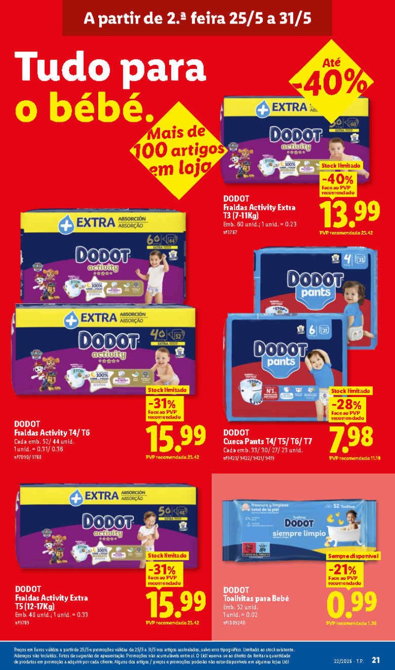 Folheto Lidl Tudo para o Bebé – Antevisão Promoções 25 a 31 de maio