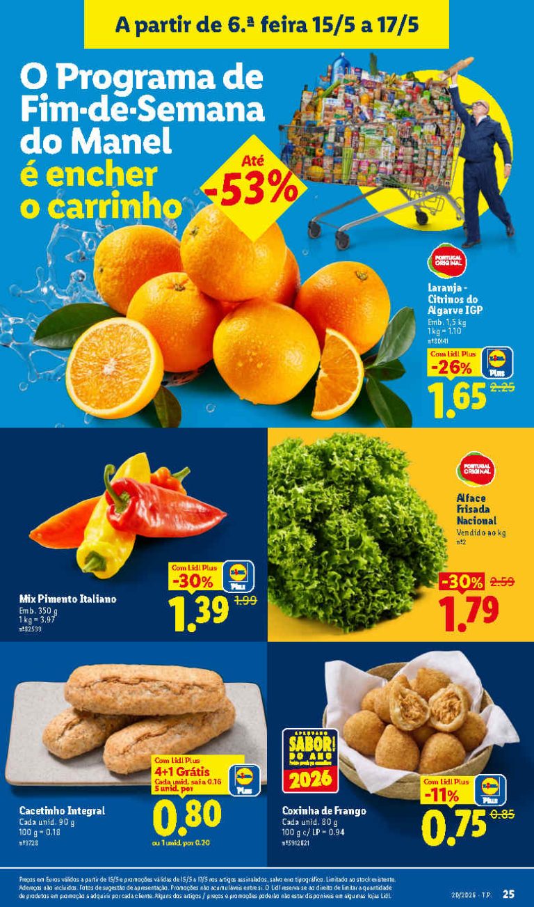 Folheto Lidl Frescos – Antevisão Promoções 15 a 17 de maio