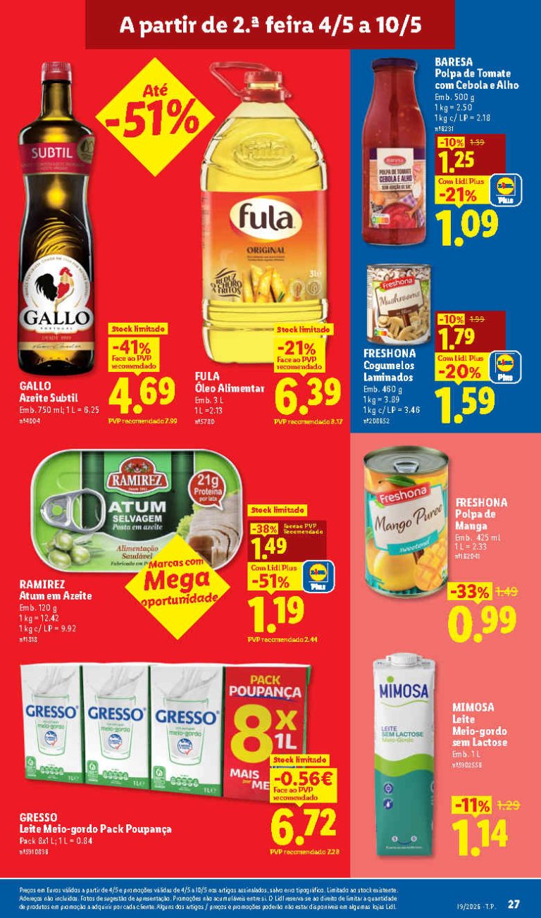 Folheto Lidl Mercearia: Antevisão Promoções 4 a 10 de maio