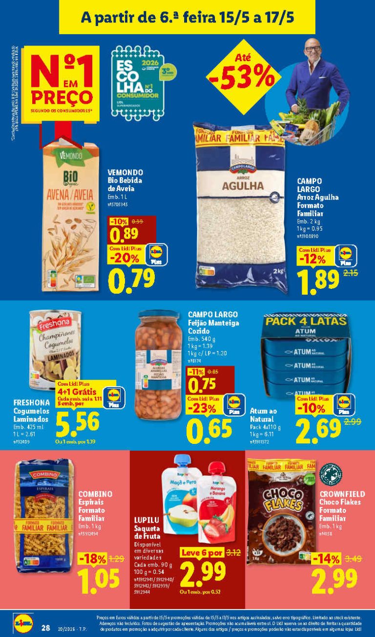 Folheto Lidl Fim de Semana – Antevisão Promoções 15 a 17 de maio