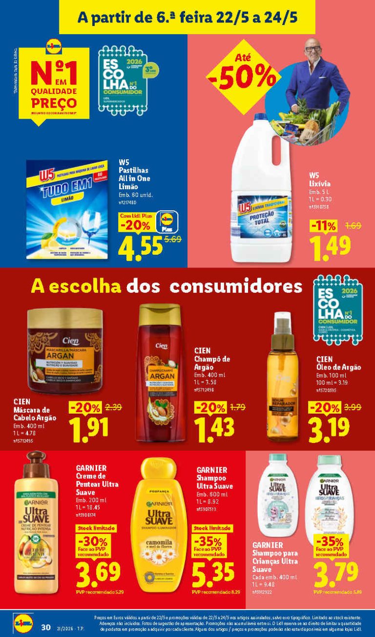 Folheto Lidl Limpeza e Beleza – Antevisão Promoções 22 a 24 de maio