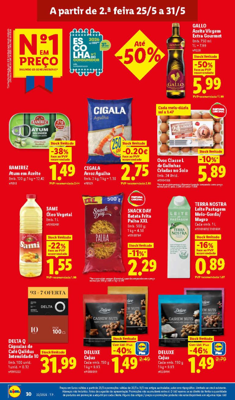Folheto Lidl Mercearia – Antevisão Promoções 25 a 31 de maio
