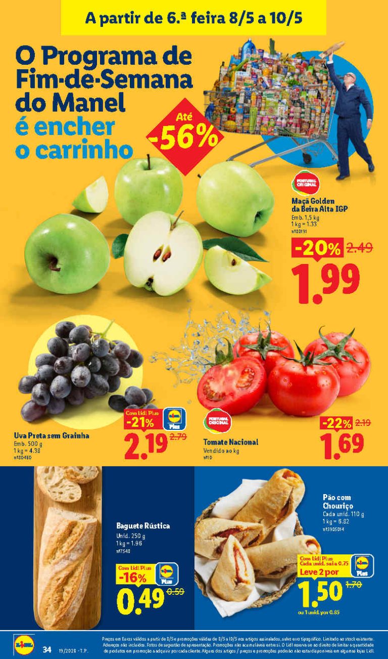 Folheto Lidl Frescos: Antevisão Promoções 8 a 10 de maio