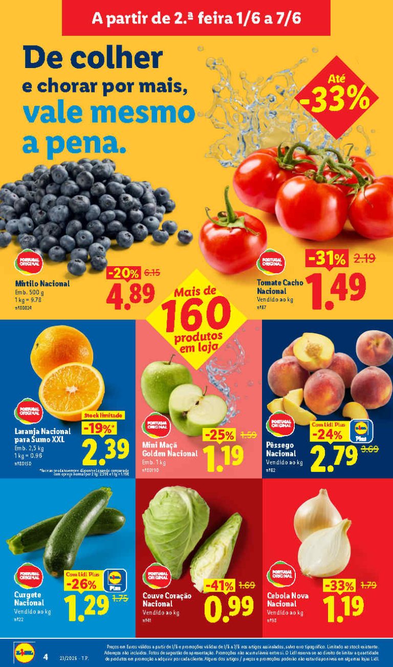 Folheto Lidl Frescos – Antevisão Promoções 1 a 7 de junho