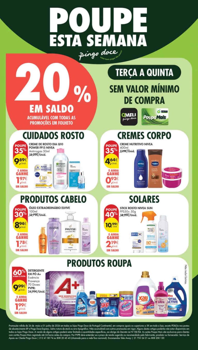 Folheto Pingo Doce lojas médias – Antevisão Promoções 26 maio a 1 junho