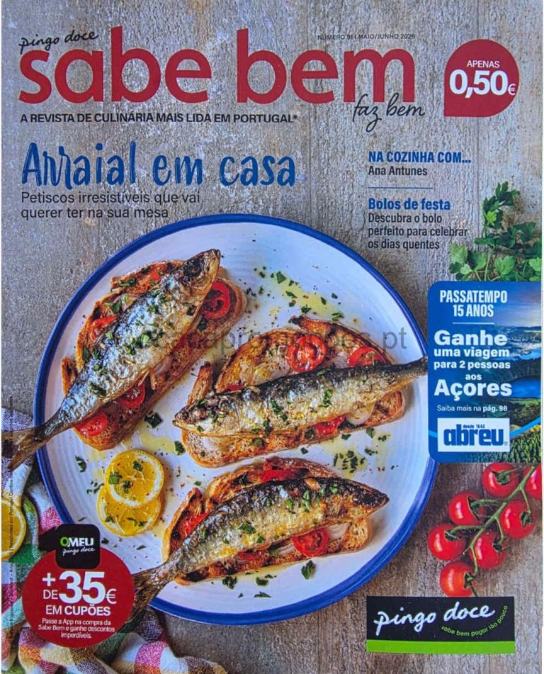 Pingo Doce: Vales de desconto Revista Sabe Bem maio e junho