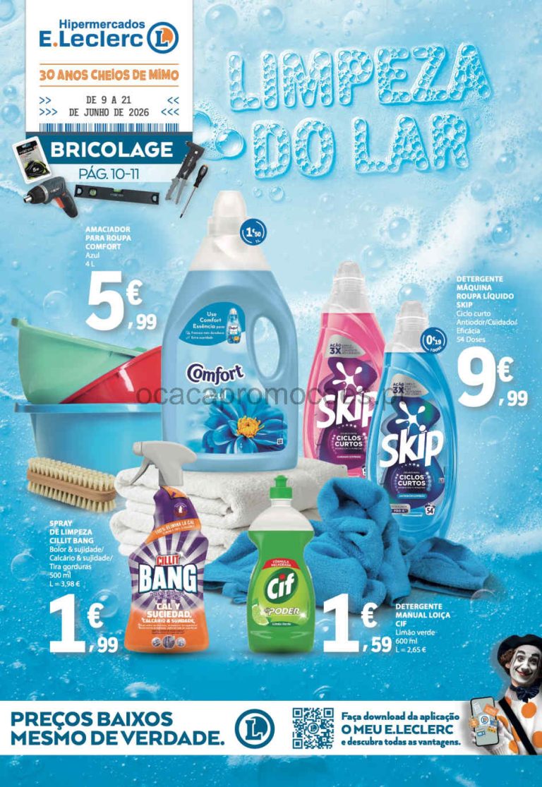 Folheto E Leclerc Limpeza – Antevisão bazar Promoções 9 a 21 de junho