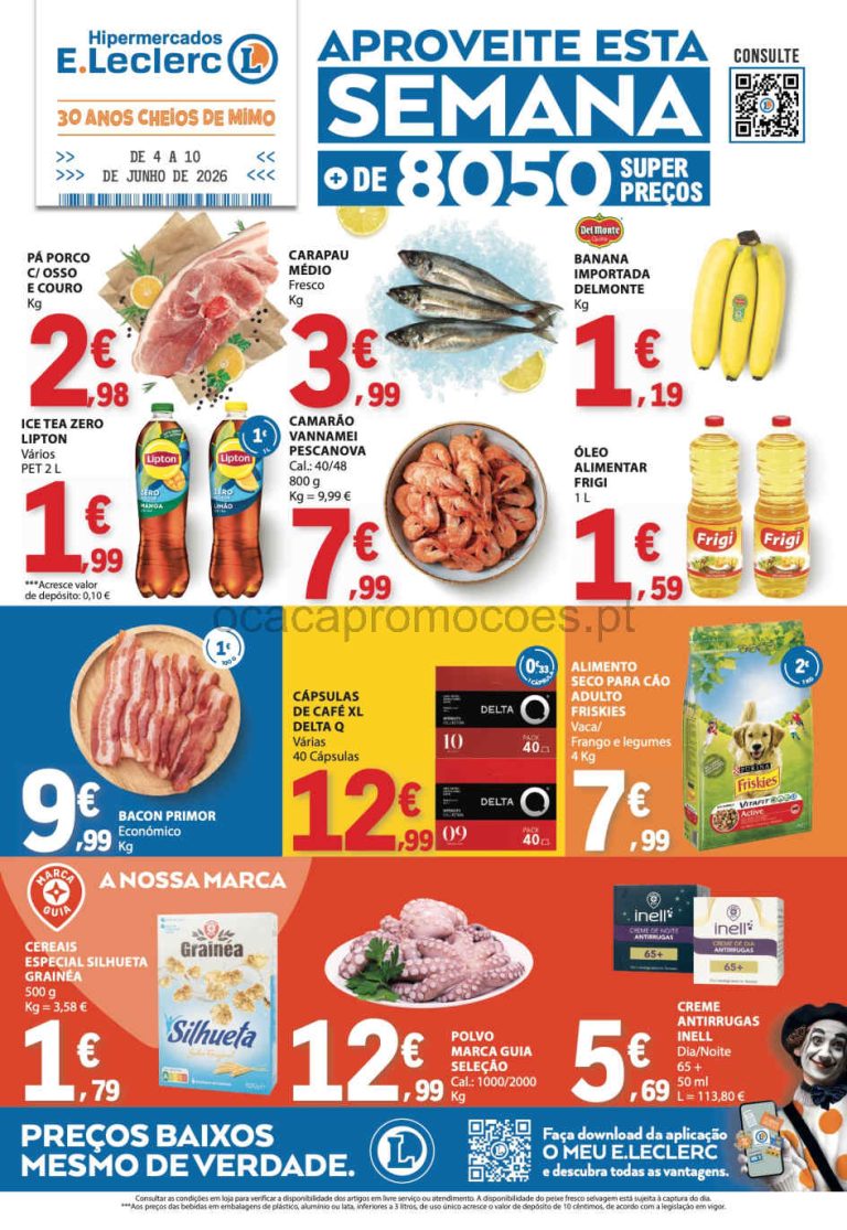 Folheto E Leclerc – Antevisão Promoções 4 a 10 de junho