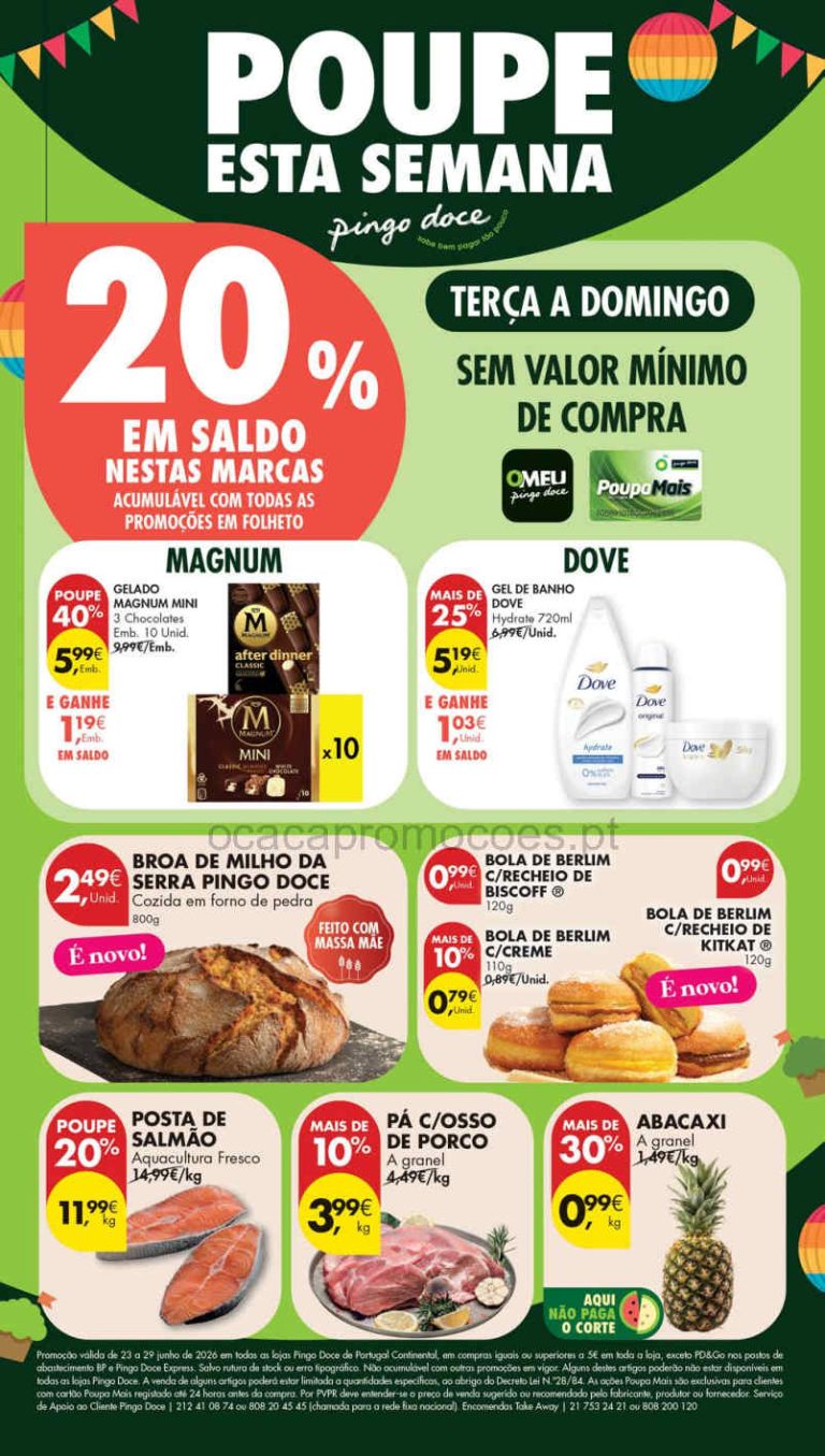 Folheto Pingo Doce lojas médias – Antevisão Promoções 23 a 29 de junho