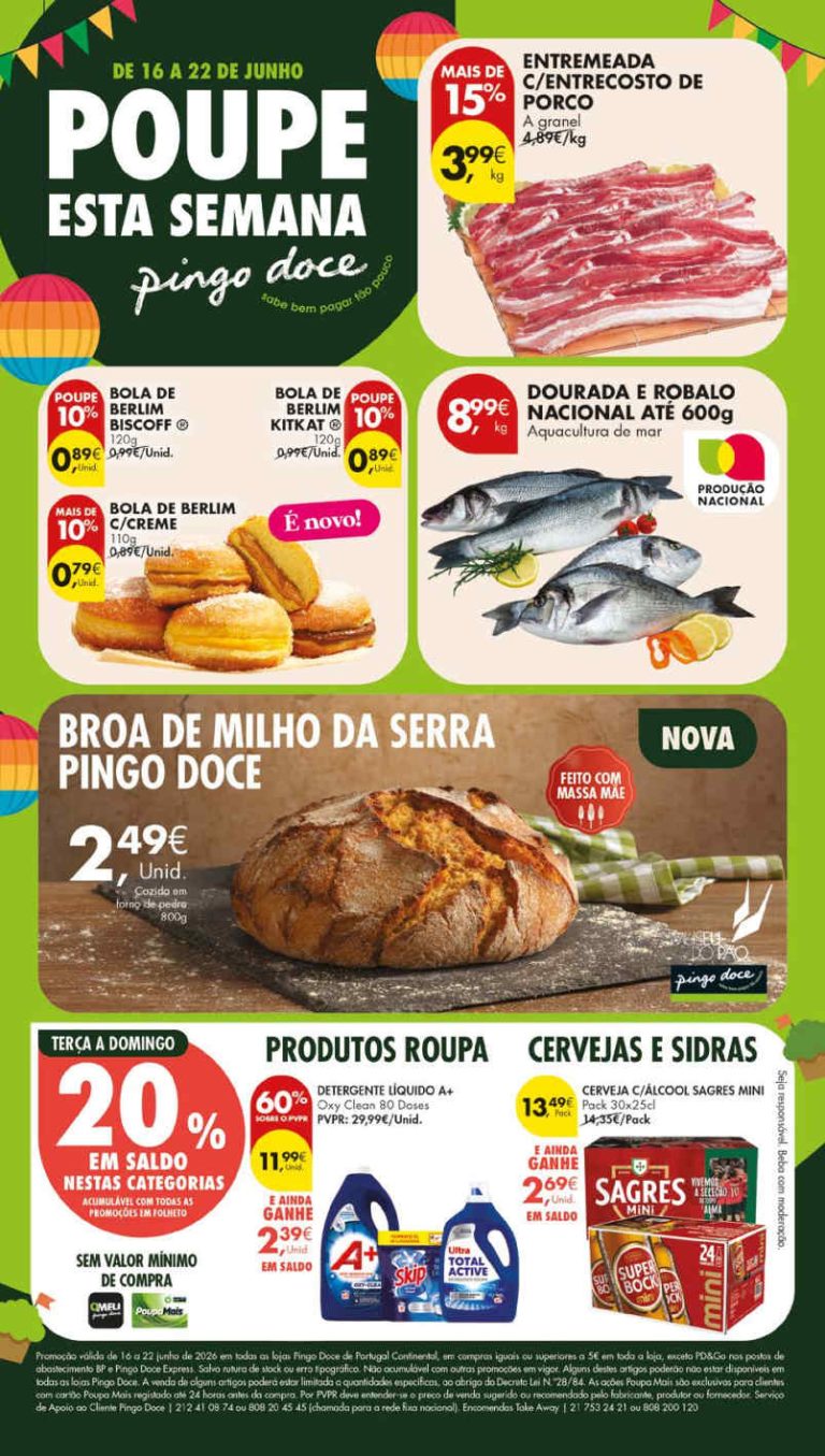Folheto Pingo Doce – Antevisão Promoções 16 a 22 de junho