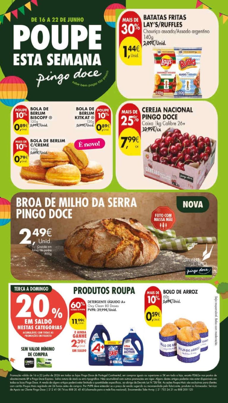 Folheto Pingo Doce lojas grandes – Antevisão Promoções 16 a 22 de junho