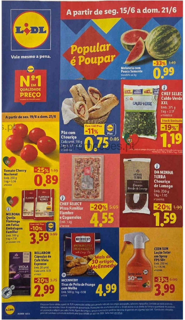 Folheto Lidl – Antevisão Promoções a partir 15 de junho