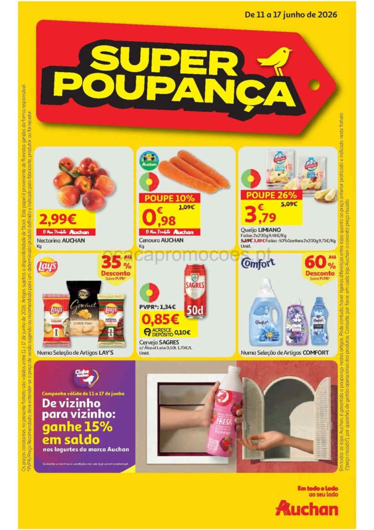 Folheto Auchan – Antevisão Promoções 11 a 17 de junho