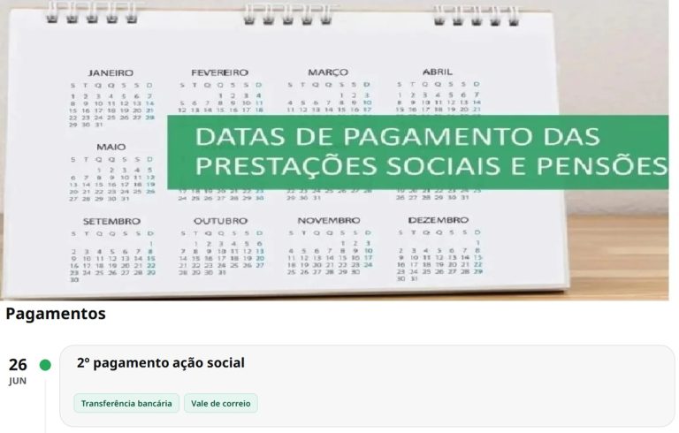 Subsídio Ação Social – data 2º pagamento Segurança Social em junho