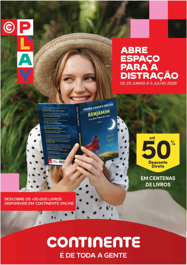 Folheto Continente Feira do Livro – Antevisão Promoções 23 junho a 5 julho