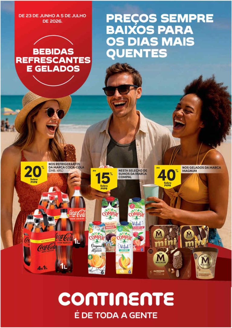 Folheto Continente Verão – Antevisão Promoções 23 junho a 5 julho