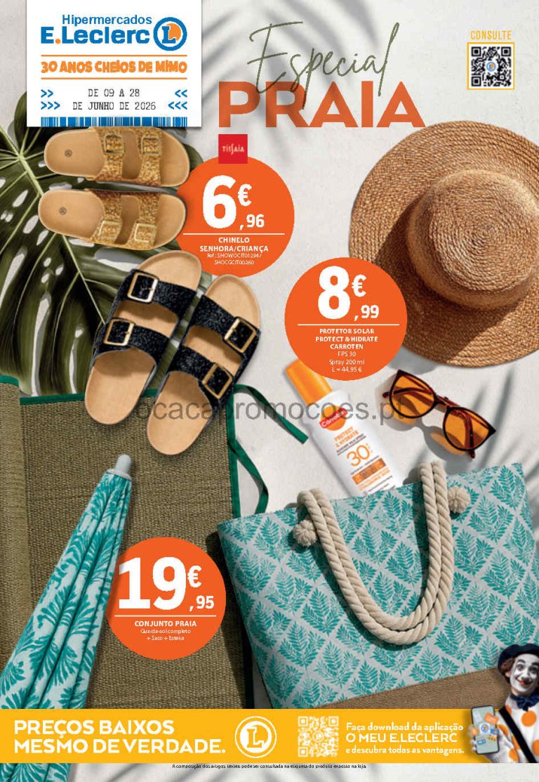 Folheto E Leclerc Praia – Antevisão bazar Promoções 9 a 28 de junho