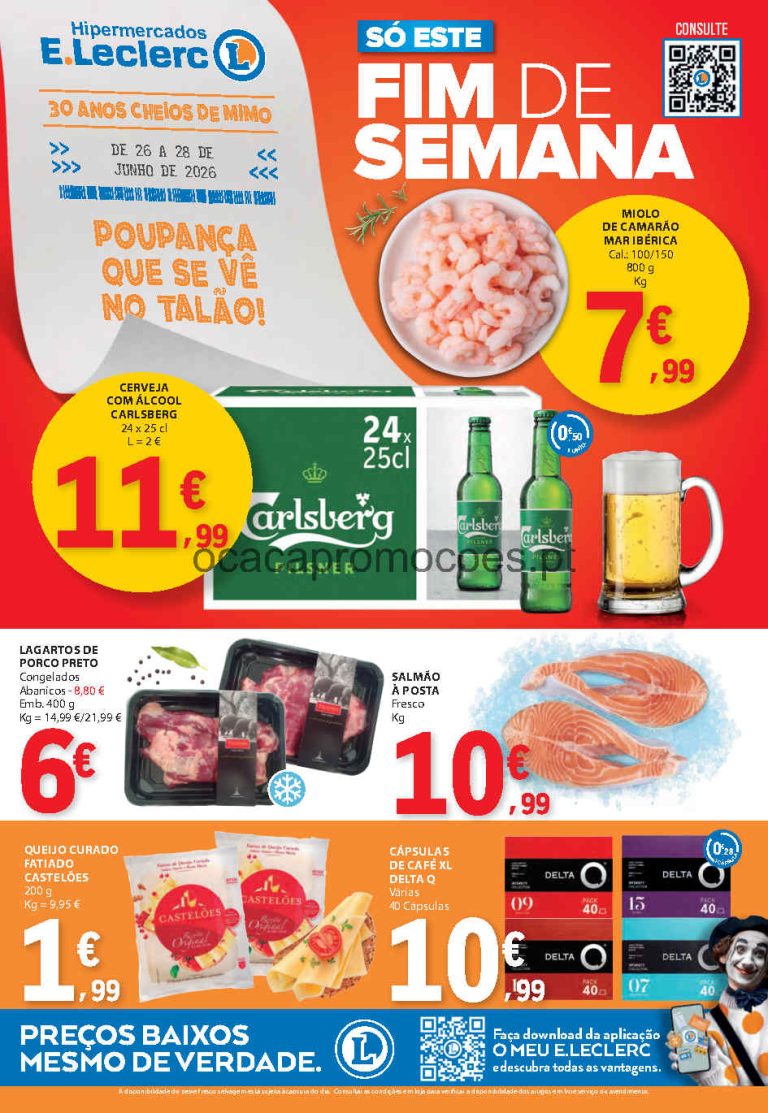 Folheto E Leclerc Fim de Semana – Antevisão Promoções 26 a 28 de junho