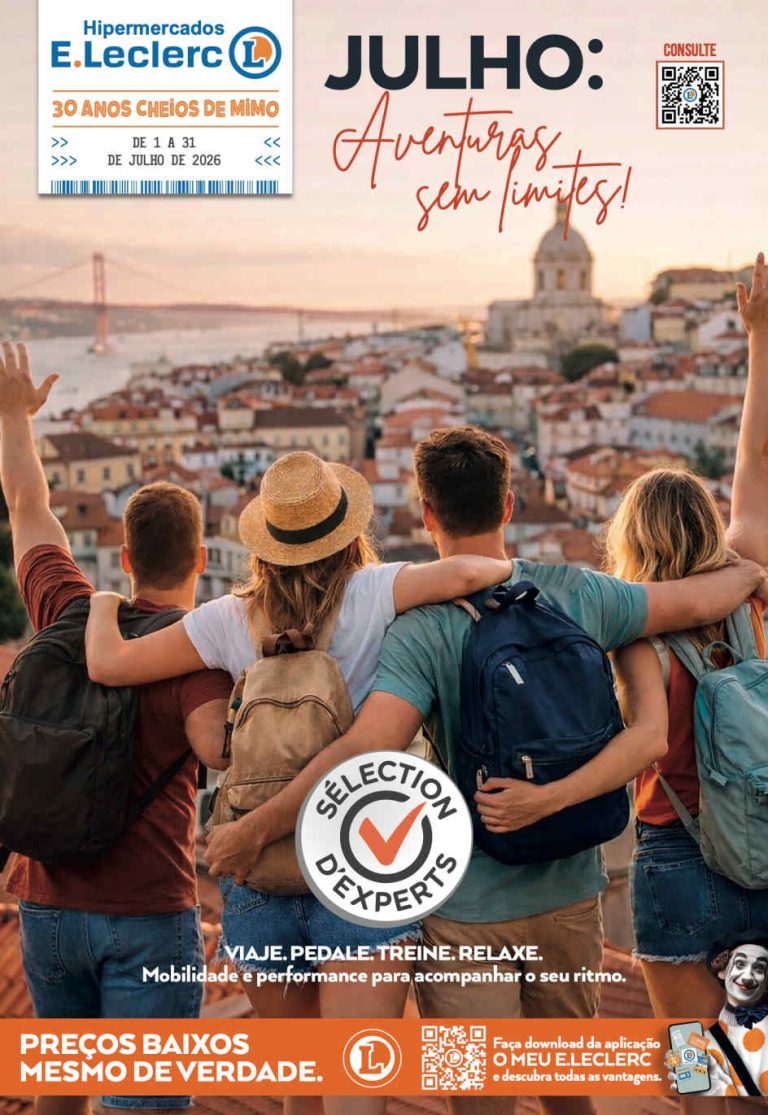 Folheto E Leclerc bazar – Antevisão Promoções férias 1 a 31 de julho