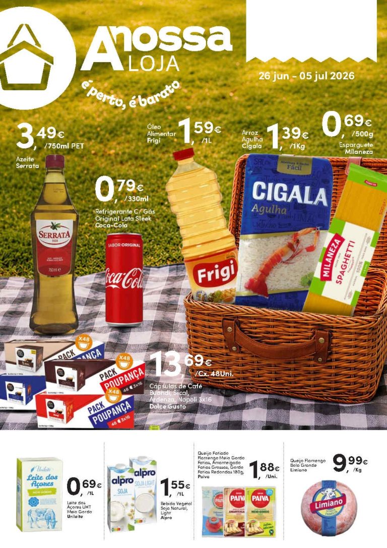 Folheto A Nossa Loja – Antevisão Promoções 26 junho a 5 julho