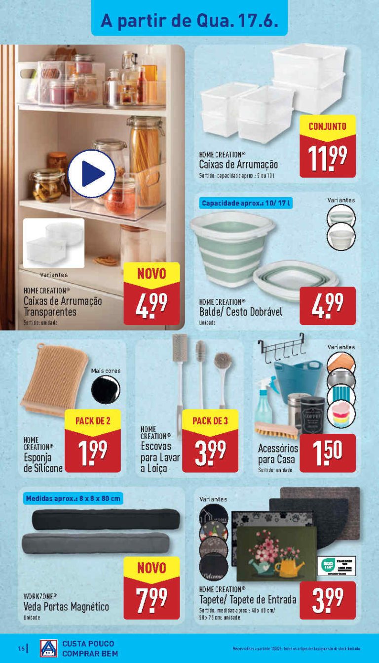 Folheto Aldi achados bazar – Antevisão Promoções 17 a 21 de junho