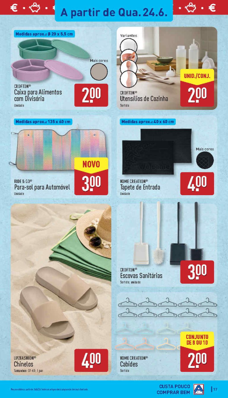 Folheto ALDI bazar – Antevisão Promoções 24 a 28 de junho