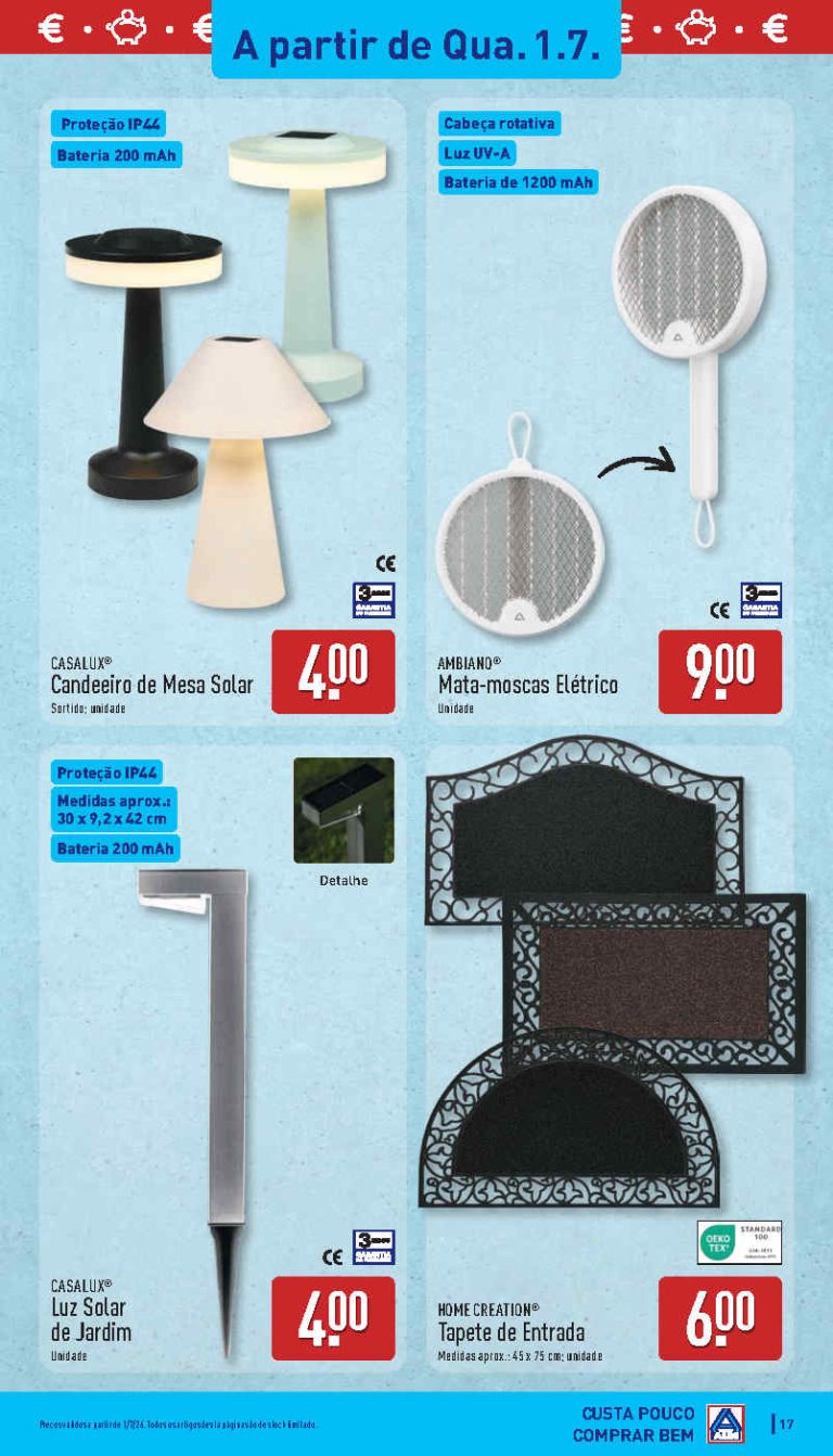 Folheto Aldi casa bazar – Antevisão Promoções de 1 a 5 julho