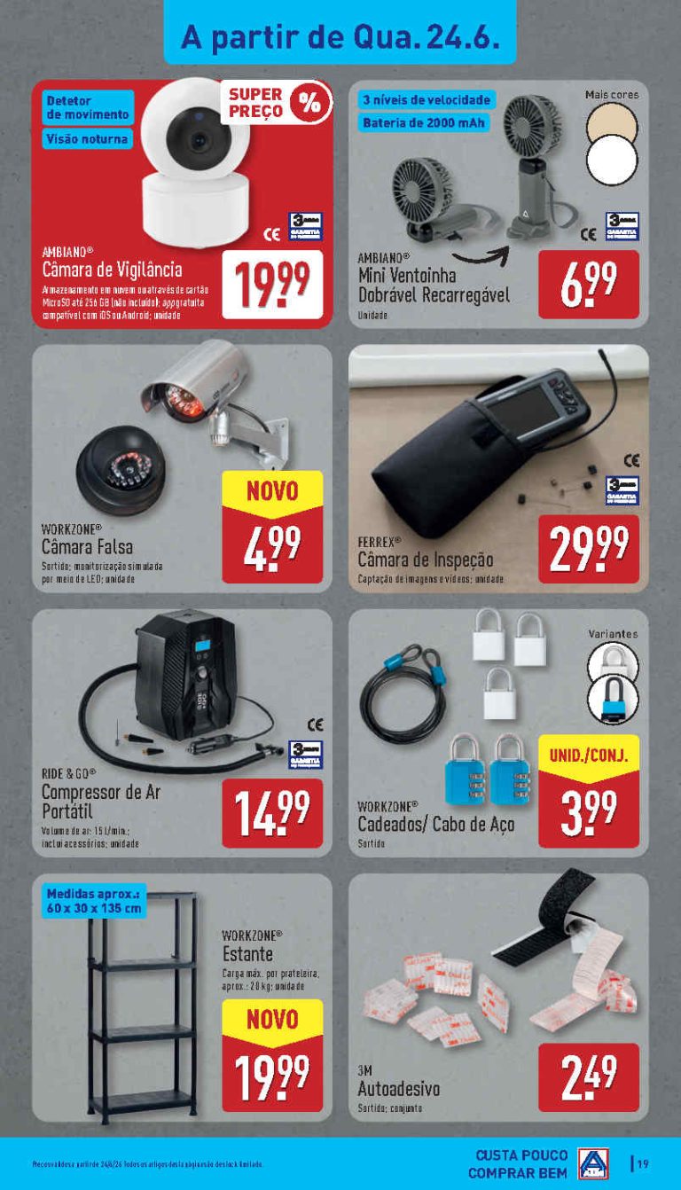 Folheto Aldi achados – Antevisão bazar Promoções 24 a 28 de junho