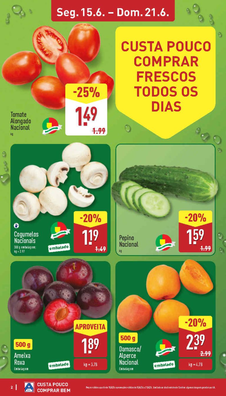 Folheto Aldi Frescos – Antevisão Promoções 15 a 21 de junho