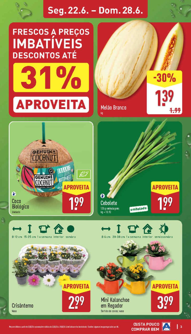Folheto Aldi Frescos – Antevisão Promoções 22 a 28 de junho