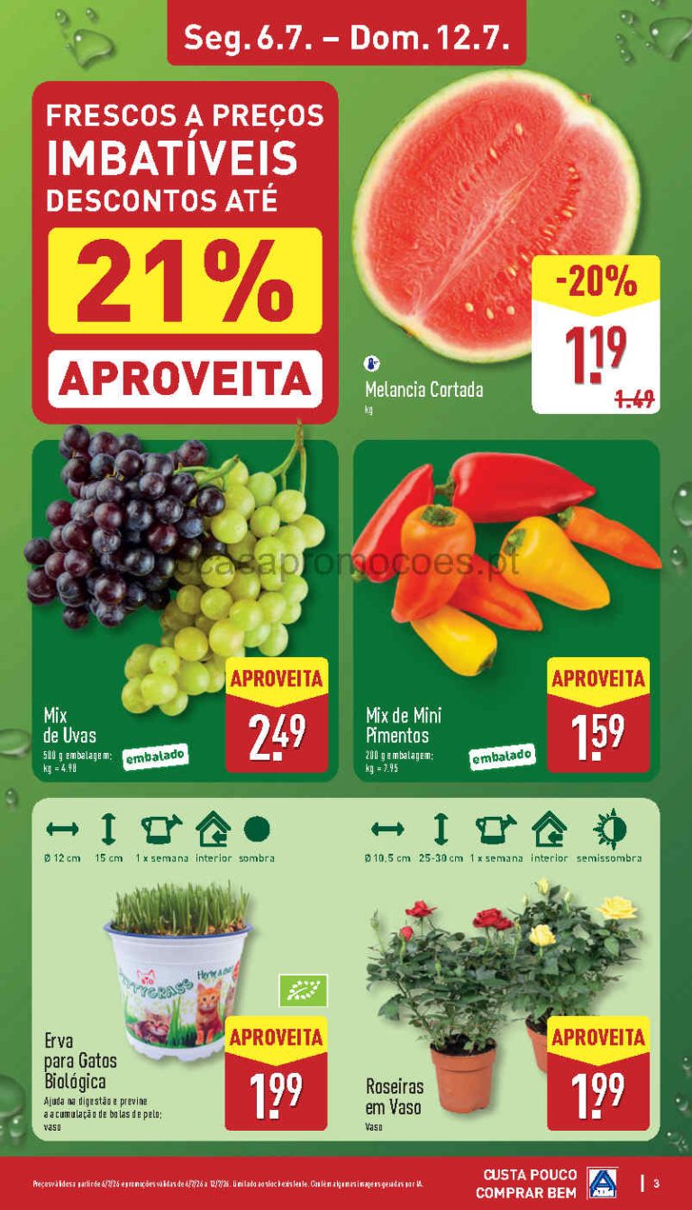 Folheto Aldi Frescos – Antevisão Promoções de 6 a 12 julho