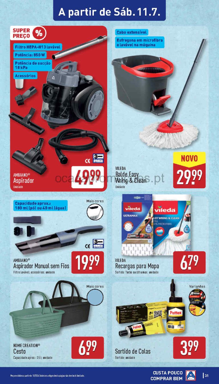 Folheto Aldi bazar – Antevisão Promoções 11 a 12 de julho