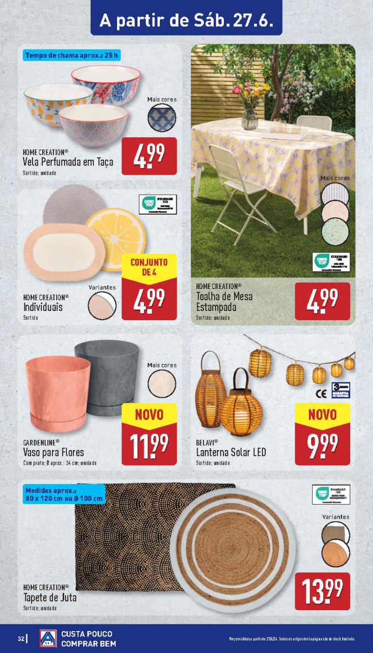 Folheto Aldi achados – Antevisão bazar Promoções 27 a 28 de junho