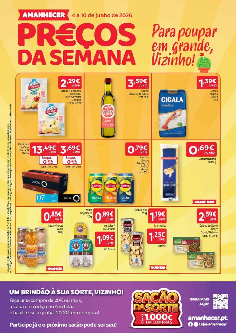 Folheto Amanhecer – Antevisão Promoções 4 a 10 de junho