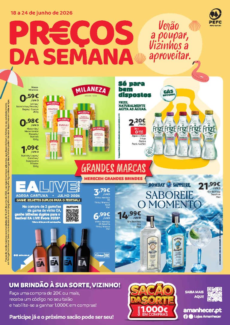 Folheto Amanhecer – Antevisão Promoções 18 a 24 de junho